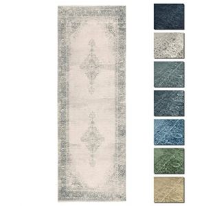 Vintage Tapis Salon Poils Courts Creme 80 X 195 cm, Kelim Tapis Berbere Lavable, Tapis Ethnique