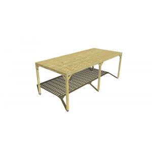 Pergola bois &bull; 7m x 3m &bull; ind&eacute;pendante &bull; sens profondeur &bull; platelage bois &bull; livraison comprise