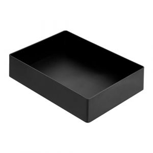 Amazon Basics Organiseur en plastique à accessoires Grand format, Rectangulaire, Noir