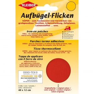 Kleiber 40 x 12 cm Grand Patch r&eacute;paration thermocollant Coton, Rouge
