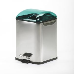Koh-I-Noor Poubelle avec pédale vert transparent Karta -
