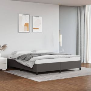 VidaXL Cadre de lit Gris 160x200 cm Similicuir Gris