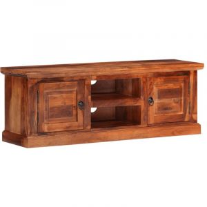 VidaXL Meuble TV avec portes 112x30x40 cm bois d'acacia massif