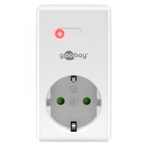 Goobay 58690 Prise sans fil avec prise de contact de protection intérieure - Prise sans fil pour prise - Portée 30 m - Contrôle LED - Max. 1100 W Blanc
