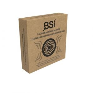 BSI Barrière A Insectes - Spirale Base Citronnelle - Avec Boîte En Inox - 10 Pièces Jusqu'à 60 heures De Bien Être