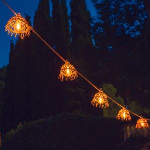 Lumisky Guirlande solaire hybride marron hawaii