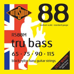 Image de Rotosound RS88M TRU BASS BLACK NYLON FILET PLAT DIAPASON MOYEN 65/115