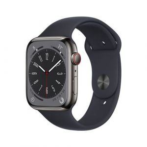 Apple Montre connectée WATCH 45MM Acier Graph/Minuit Series 8 Cellula