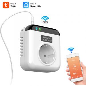 Thermostat Wifi intelligent Programmable, regulateur de temperature, prise sans fil 16A, controle par application, commande vocale