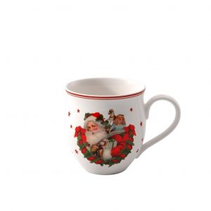 Villeroy & Boch Toy's Delight Tasse à anse avec motif de Père Noël, 390 ml, tasse à café, tasse d'hiver, tasse à café de Noël, en porcelaine