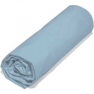 Linnea Drap housse 160x200 cm polyester microfibre LAGO bleu ciel 160 x 200 cm Bleu Ciel