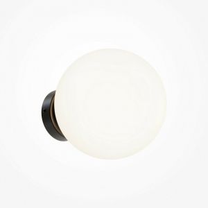 Applique murale en verre et métal noir 20 cm Basic form - Maytoni