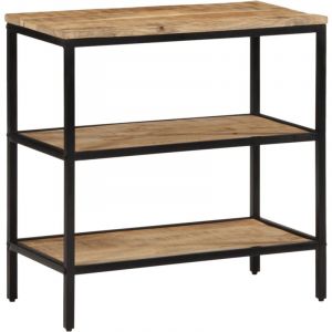 VidaXL Table console 70x35x70 cm bois de manguier massif brut, bout de canap&eacute;, tables de couloir, support de couloir, table de couloir