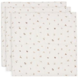 Jollein Lot de 3 Langes Gaze de Coton - Animal Friends