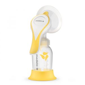 Medela Kit Allaitement B&eacute;b&eacute; - Tire-lait Manuel Harmony Flex + 50 Sachets de Conservation Lait Maternel Easy Pour - Extraction et Stockage Facile - Id&eacute;al pour l&rsquo;Allaitement Nomade