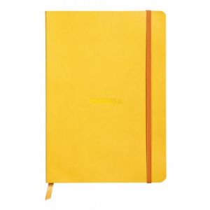 Rhodia 117466C - Carnet souple Rhodiarama jonquille 14,8 x 21 cm 160 pages - Dot grid (grille de points)