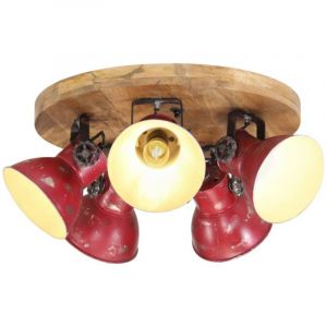 VidaXL Plafonnier 25 W rouge délavé 50x50x25 cm E27, lampe, lumière, lumière de couloir, lustre, lumière de chambre, plafonnier de salon