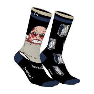 Attack On Titan - Titan - Chaussettes - multicolore - EU 43-46 - 68 % coton, 30 % polyester, 2 % élasthanne,Coton