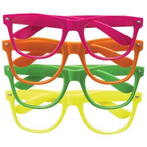 Ruedelafete Lot de 4 paires de Lunettes fluo