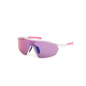 Adidas Sport Unisex SP0116 ANEMOS LIGHT S 26Z Lunettes de soleil Inject&eacute; Transparent Violet Masque Normale