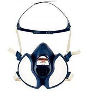 3M Masque de protection respiratoire Media - Reutilisable - Filtres FFA1P2R D - Bleu
