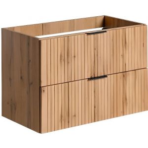 AC-Déco Meubles sous-vasque - Meuble sous vasque en bois Georgia Oak - H 57 x l 80 x P 46 cm Beige