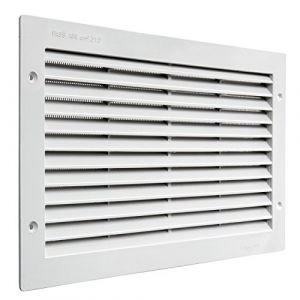 Image de La ventilation par3823b Grille de ventilation en plastique rectangulaire 380 x 230 mm encastrable, blanc