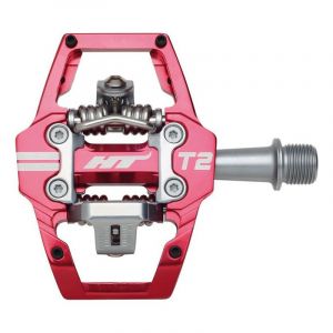 HT Components Pédales automatiques VTT T2 aluminium rouge