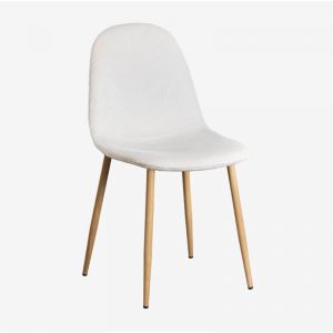 Pack 4 Chaises De Salle À Manger En Velours Côtelé Glamm Bois Naturel