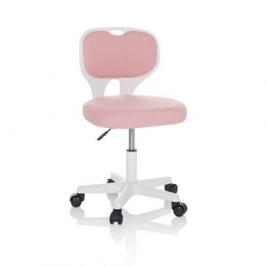 hjh OFFICE Chaise de Bureau pour Enfants KIDDY Top W Chaise de Bureau pour Enfants Tissu Chaise pivotante, &eacute;volutive, Rose, 736425