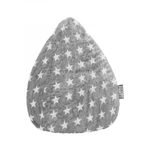 Sitting Pouf Fluffy s xl Gris Gris
