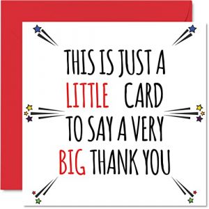 Stuff4 Carte de remerciement – Petite carte de remerciement pour toutes les occasions pour elle ou lui, carte de remerciement, 145 mm x 145 mm, cartes de remerciement pour cadeaux