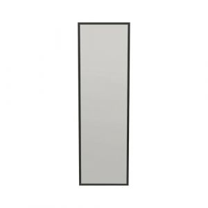 Dmora - Miroir Alp, Verre miroit&eacute;, Objet d'ameublement Mural, D&eacute;coration avec Miroir, 50x2h160 cm, Noir