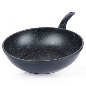 Orion Wok Granit - Grande 30 Cm - Anti-Adhésif - Tous Feux - Lave-Vaisselle