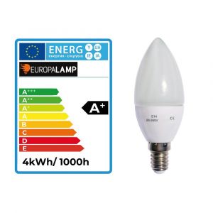 Europalamp Lot De 5 Ampoules Led Flamme E14 4w 220v 6000k Haute Luminosité