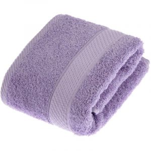 HOMESCAPES Serviette 100% Coton - Lila - 50 x 90 cm - Lila