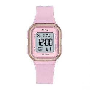 Tekday Montre Mixte - 654883 Bracelet Silicone Rose