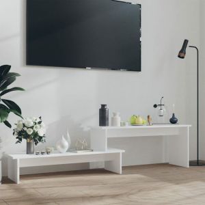 VidaXL Meuble TV Blanc 180x30x43 cm Aggloméré