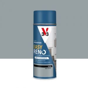 V33 Peinture Multi-Supports A&eacute;rosol Easy R&eacute;no Gris galet 0,4 L
