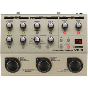 Boss Effect VE-8 Acoustic Singer - Pédale d'effet pour guitariste/chanteur