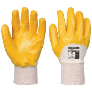 Portwest Gants nitrile dos aéré poignet tricot A330 Jaune 8