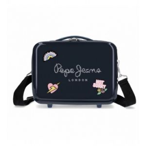 Pepe Jeans Emi Trousse de toilette adaptable Bleu 29x21x15 cms ABS