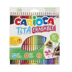 Carioca TITA Lot de 24 crayons effaçables