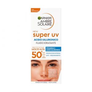 Garnier Ambre Solaire Fluido Viso Idratante Acido Ialuronico Spf50+ 40ml