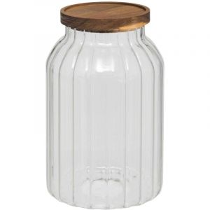 Bocal Harmony 3L en verre et acacia