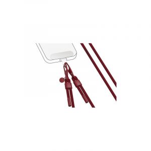 Force Case Cordon Nylon Avec Mousqueton Métal - Couleur : Rouge - Modèle : Universel