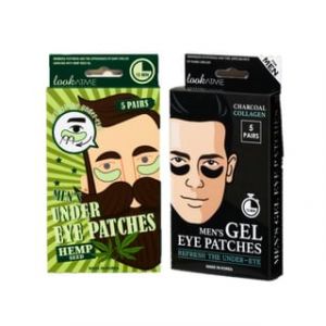 lookATME Men's Gel Eye Patches - 2 Types Charcoal and Collagen