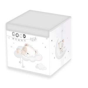 Herding Babybest Sleeping Little Bear Boîte de rangement, avec couvercle, env. 30 x 30 x 30 cm, 100% polypropylène, carte intérieure 100% polyester