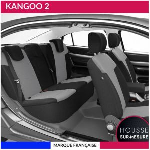 Autosweet - Housses de si&egrave;ge sur mesure pour kangoo 2 (d&egrave;s 01/2008) Housse Voiture / Auto d'int&eacute;rieur Jeu complet en tissu