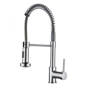 K2O Robinet de Cuisine Dock 27x5x41cm Mitigeur Monocommande avec Ressort, Bec 360° et Extractible, 2 Modes d'Eau et Aérateur